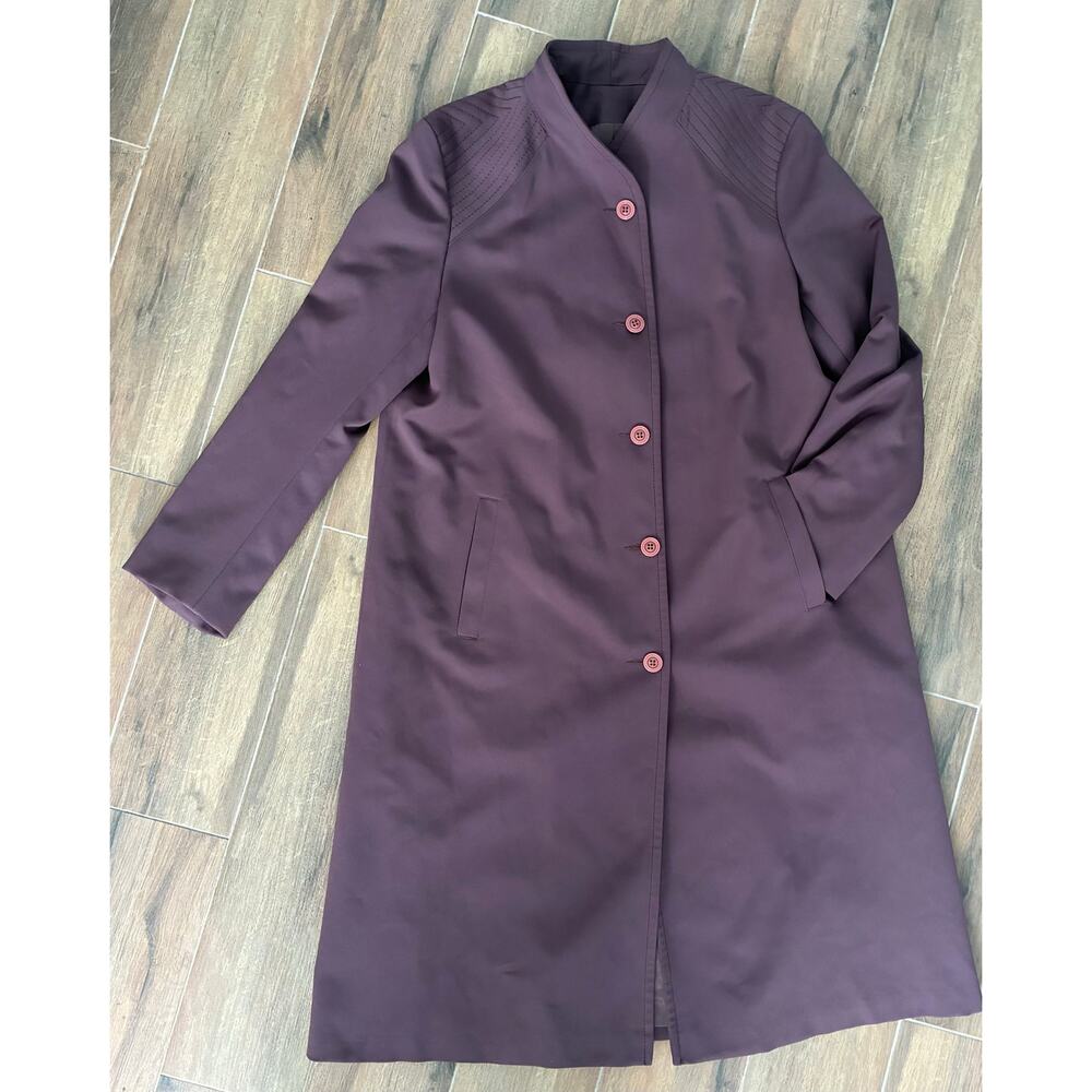 Vintage Forecaster of Boston Plum Long Trench Coat Size 13/14 (M) Made in USA